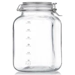 Folinstall 1 Gallon Square Super Wide-mouth Glass Jars Small, Transparent. Fixed Price $52.49.