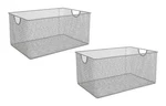 Ybm Home Kitchen Pantry Organizer Mesh Wire Storage Basket For Shelves, And C.... Fixed Price $69.30.