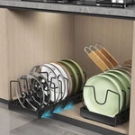 2PCS Black Lid Organizer, Pull-out Pots And Pans Under Cabinet. Fixed Price $53.99.