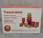 Tupperware Heritage Collection 32-PIECE Food Storage Container Set Orange New. Fixed Price $59.97.