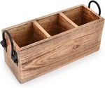 Samhita Mango Cutlery Holder Caddy Organizer Wooden Utensil Brown. Fixed Price $31.18.