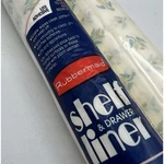 2 Vtg Rubbermaid Self Adhesive Shelf Liner Contact Paper Blue Green Flowers 80S. Fixed Price $24.99.