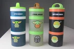 Set Of 3 Whiskware Star Wars Mandelorian Stackable Snack Packs. Fixed Price $17.99.