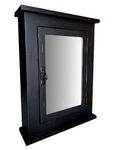 Primitive Mission Medicine Cabinet /solid Wood/ Distressed/ Rustic/ Black Finish. Fixed Price $228.00.
