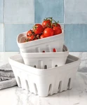 Over&back Multipurpose Stoneware Baskets Set Of 3 White Square. Fixed Price $21.97.