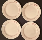 Vtg Homer Laughlin 'the Berghoff' Restaurant Ware 4 9" Luncheon Plates Mint Cond. Fixed Price $80.00.