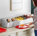 Servsense Large Stainless Steel Hotel Pan Organizer Set. Fixed Price $83.99.