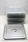 12X Lot Johnson Rose 2/3 Size Steam Table Lid Cover Anti-jam Pan Stainless Steel. Fixed Price $99.99.