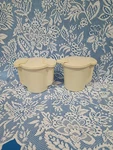 Vintage Tupperware Creamer & Sugar Bowl Set Both W/flip Top Lids 577-10 574-11. Fixed Price $24.90.
