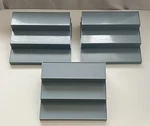 Set Of 3 Copco Kitchen Cabinet Organizer Rack Tier Step Shelf Storage Blue. Fixed Price $48.95.