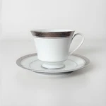 Noritake Crestwood Platinum 4166 8 Oz Cup & Saucer Set New 402 403. Fixed Price $13.99.