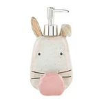Mud Pie Easter Bunny Speckled Glaze Hand Soap Lotion Pump Kitchen Sponge Holder. Fixed Price $32.99.