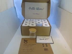 Bloomondo Empty 200 Ml Glass Jars W/bamboo Lids & Labels Spice Set - New/open. Fixed Price $30.00.