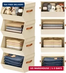 Stackable Closet Organizers And Storage Bins, Open Front Shelf. Fixed Price $56.78.
