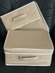 Martha Stewart Foldable Storage Bins Cubes Boxes With Lid Cubby Two. Fixed Price $18.89.