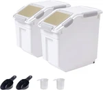 Qiveno Airtight Storage Container Reusable 25 Lb For Flour, Rice & Grain 2-PACK. Fixed Price $94.99.