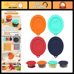 Round Silicone Storage Lid Covers - 1 Cup Replacement For Glass Bowls 4 Pack. Fixed Price $25.19.
