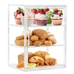 Sankeu Pastry Display Case,bread Box For Kitchen COUNTERTOP,3 Layers Open. Fixed Price $24.99.