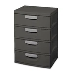 4 Drawer Storage Organizer Large Capacity Heavy Duty Resin Unit Flat Gray. Fixed Price $269.99.