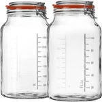 Super Wide-mouth Glass Jars With Hinged Lids, 1-GALLON (4100 Ml) Leak Proof. Fixed Price $53.99.