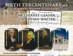 Montserrat 2007 - Charles Wesley Sheet Of 4 Stamps Scott #1197 Mnh. Fixed Price $5.75.