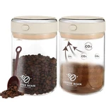 2 Pack 37OZ Coffee Bean Storage Container With Scoop Glass Airtight Ca.... Fixed Price $43.62.