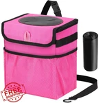 Gpusfak Foldable Car Trash Can Garbage Bin Leakproof 2.3 Gallon Pink. Fixed Price $27.99.