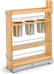 6" Wood Utensil Pullout Base Cabinet Organizer With Soft-close Slide System. Fixed Price $700.99.