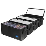 Boatisle Cd Case Holder With Handles Clear Lid, 4-PACK Black Storage. Fixed Price $50.22.