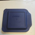 Pyrex 222-PC Square 8" Quart Storage Container Baking Dish Lid Blue Euc. Fixed Price $11.99.