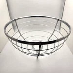 Wire Metal Fruit Basket Chrome 12X6" Stainless Steel Vegetables Read. Fixed Price $25.00.