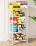 Best Okzest 5-TIER Small Kitchen Storage Cart On Wheels With Pull-out Drawers. Fixed Price $78.89.