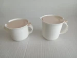 Tupperware Sugar Bowl Creamer Set With Pale Pink Lids 2310A 2309. Fixed Price $8.80.