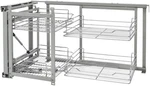 Rev-a-shelf 5707-18 Chrome Series 18" Blind Corner Organizer With 4 Baskets. Fixed Price $669.32.
