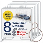Neatly Made White Wire Shelf Dividers For Closet Organization 8-PACK Stur.... Fixed Price $32.08.