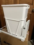 Rev-a-shelf RV-12DM 35 Qt Pull-out Trash Can White Door Mount Front W/ Hardware. Fixed Price $69.99.