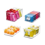 Idesign Linus Clear Plastic Fridge And Pantry Kitchen Organizers, Set Of 4. Fixed Price $34.99.