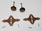 Qty 2 Brass Drawer Pull Hardware Single Hole Original Screws And Nails Included. Fixed Price $14.25.