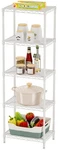 Singaye 5 Shelves Storage Shelf Wire Closet Bathroom Organizers Metal Pantry .... Fixed Price $55.76.