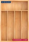 Bamboo Utensil Drawer Organizer 5 Slots Kitchen Flatware Cutlery Silverware Tray. Fixed Price $18.19.