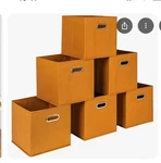 Household Essentials 11" Set Of 6 Storage Bins Terracotta New. Fixed Price $28.00.