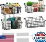 Sonyabecca 4-PACK Large Hanging Wall Basket Organizer Wire Storage Bins. Fixed Price $59.73.