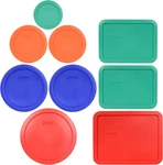 Pyrex (1) 7202-PC 1-CUP Green, Orange, Cadet Blue, Red, Light. Fixed Price $41.17.