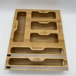 Bamboo Ziplock Bag Organizer, Storage/dispenser For Kitchen Drawer Foil & Wrap. Fixed Price $12.00.