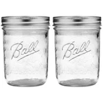 Ball Wide Mouth Pint Mason Jars 16 Oz Clear Food Storage Container 2 Pack. Fixed Price $23.59.