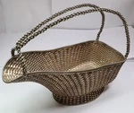 925 Solid Sterling Silver Wine Bottle Basket Caddy Cradle 524G #44142Y. Fixed Price $1195.00.