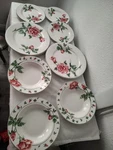 China Pearl English Rose Porcelain Dinner Set Plates Bowls Floral Microwave Safe. Fixed Price $89.99.