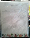 New Jot & Mark 30 Jumbo 8.5 X 12" Floral Recipe Cards W/ Clear Sleeves. Fixed Price $40.00.
