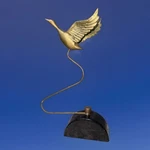 Solid Brass Bird In Flight Table Top Art Mcm Granite Base Duck Geese Goose Hunt. Fixed Price $25.00.