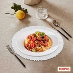 100* Pp Plates Set 12.99 In Round Party Bbq Stackable Reusable. Fixed Price $183.39.